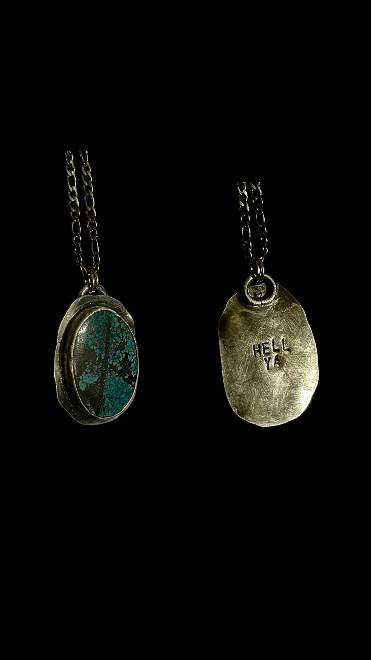 Turquoise Hell Ya Pendant