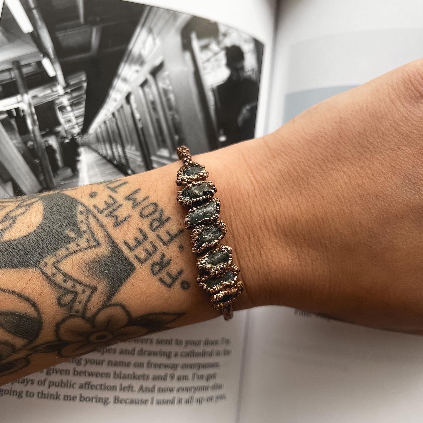 Apatite Cuff- Made to Order/Handmade