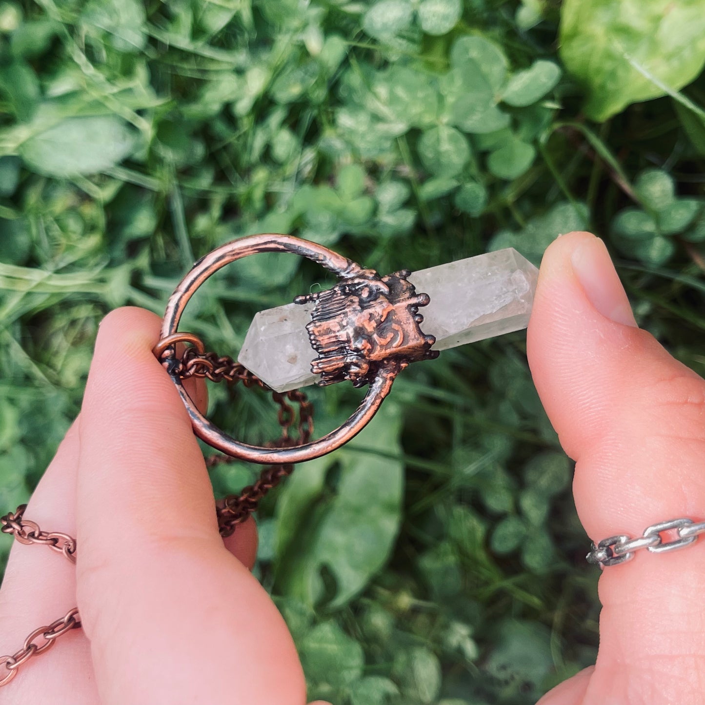 Smokey Quartz Point Electroformed Pendant- Made to Order/Handmade.