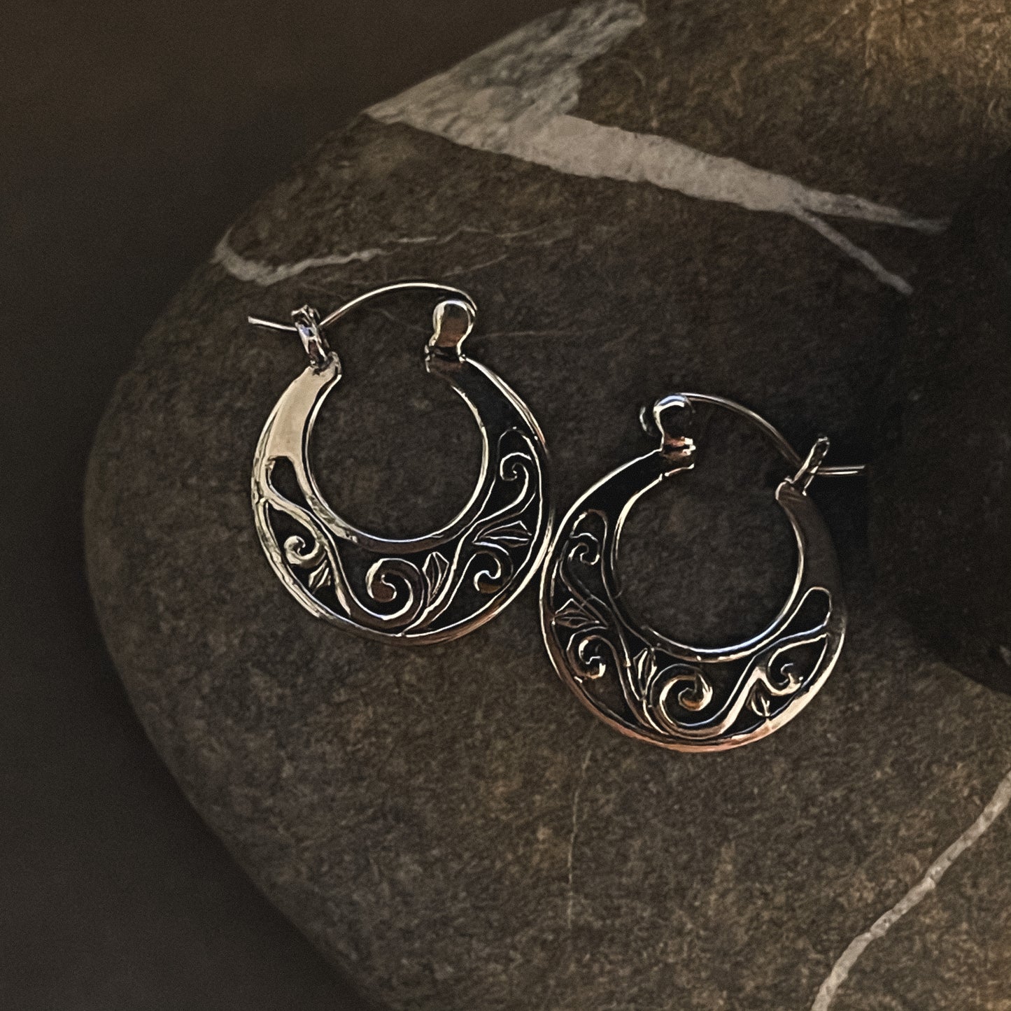 Filigree Hoop Earring