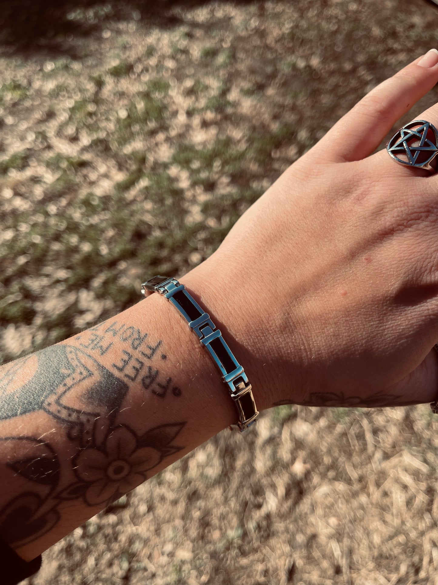 Stainless Steel Black Out Bracelet