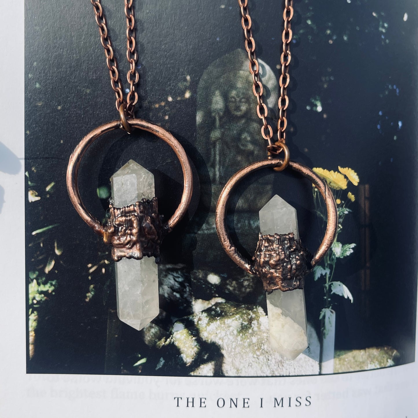 Smokey Quartz Point Electroformed Pendant- Made to Order/Handmade.