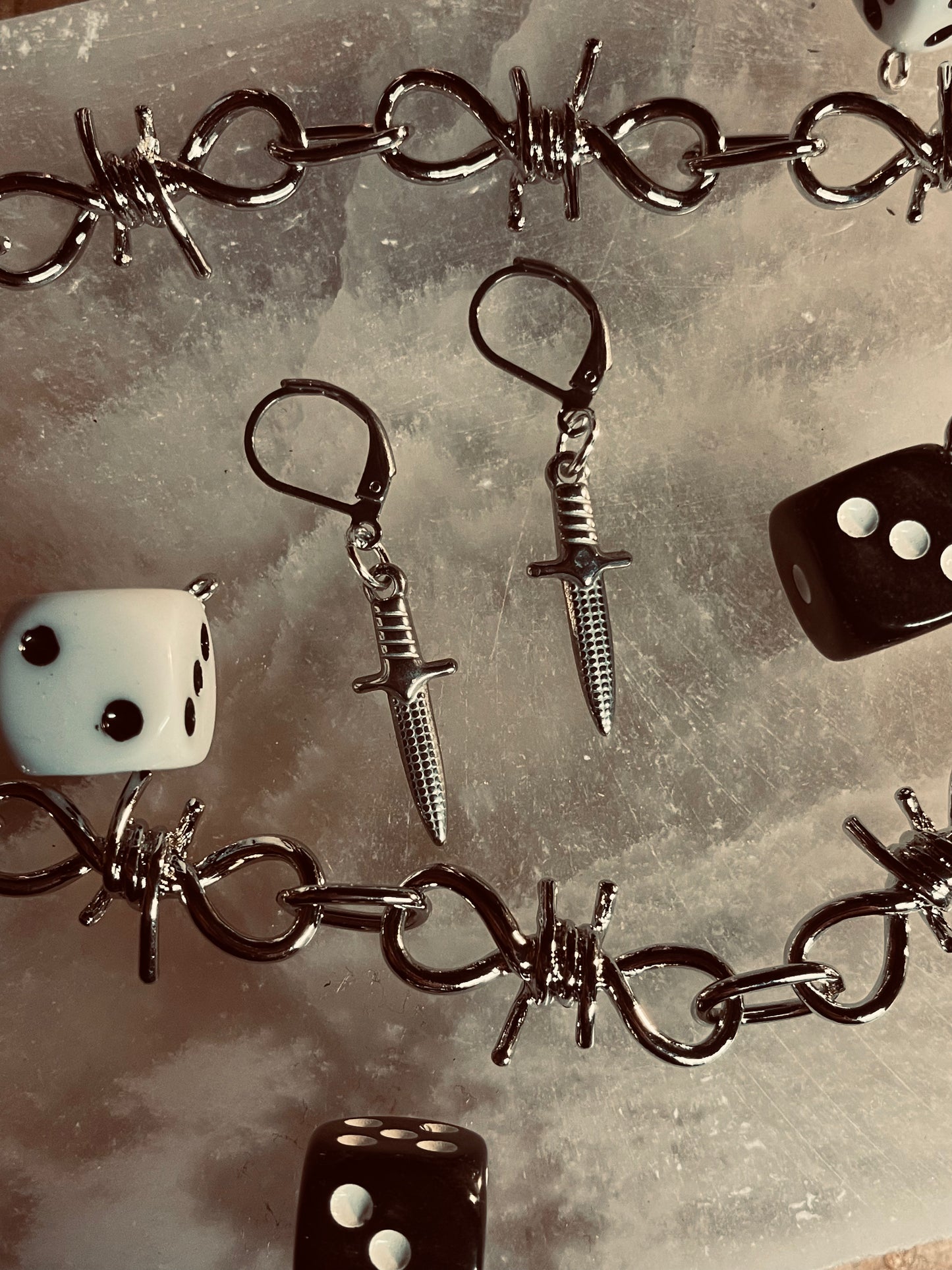 Stainless Steel Dagger Earrings