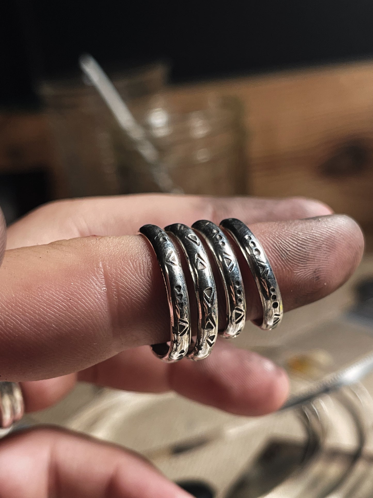 Tribal Stacker Ring. 925 Sterling Silver- Made to Order/Handmade